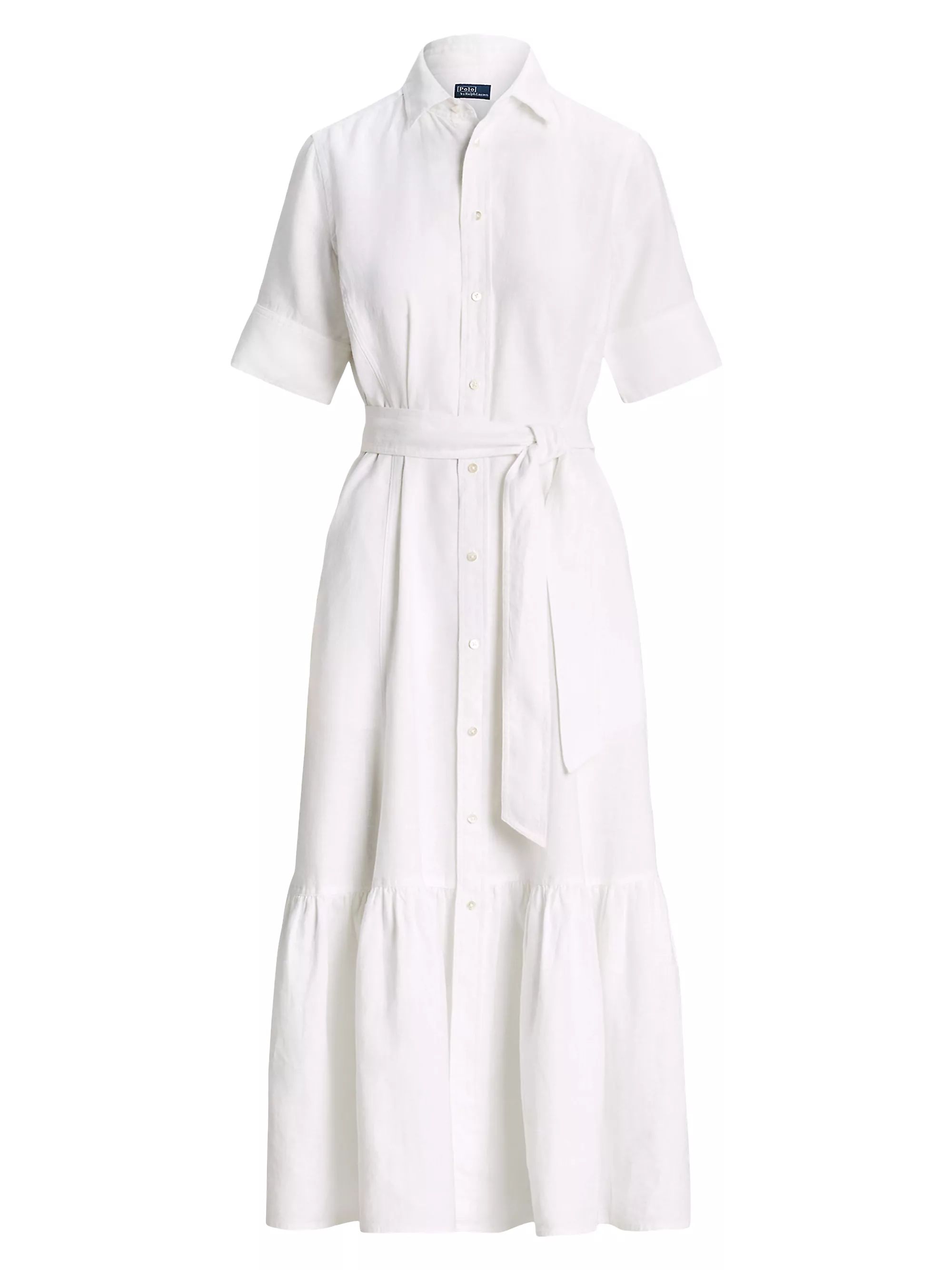 Linen Belted Shirtdress | Saks Fifth Avenue