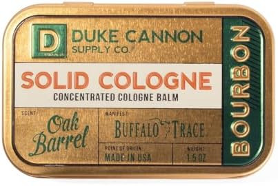 Duke Cannon Supply Co. Solid Cologne for Men Bourbon (Woodsy, Charred Oak Barrel Scent) - Concent... | Amazon (US)