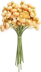 Ling's Moment Ranunculus Artificial Flower, Faux Silk Mini Ranunculus Flowers for DIY Bouquet, Bu... | Amazon (US)