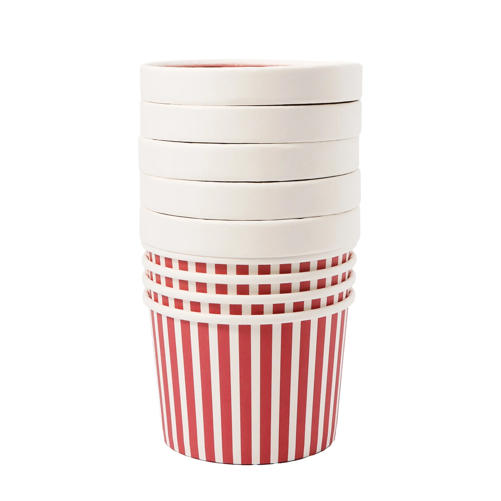 Striped Christmas Paper Treat Cups with Lids, Red and White, 11.5 oz, 5 Count, by Holiday Time | Walmart (US)