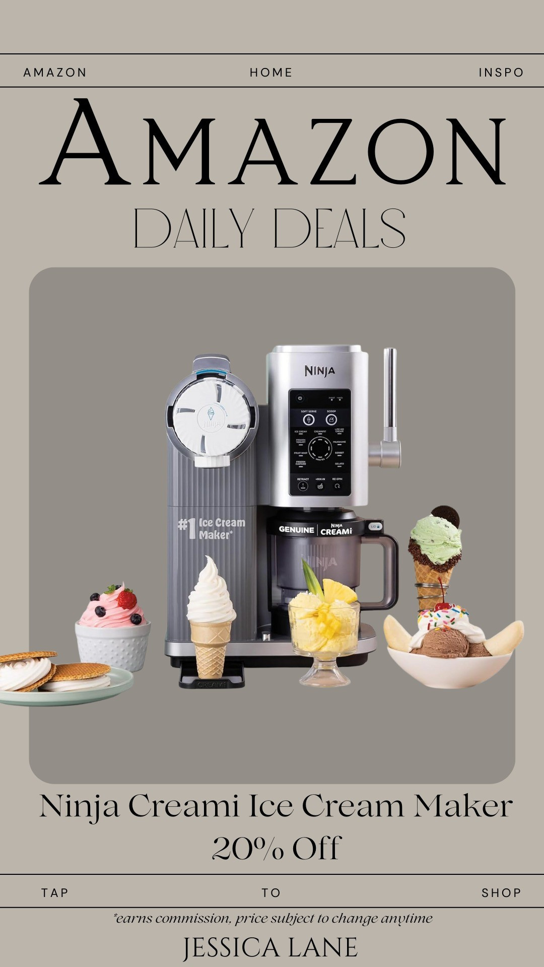 Homemade soft serve, ice cream, sorbet, and more made easy with the Ninja Creami. A fun kitchen upgrade that delivers creamy, customizable treats anytime.#AmazonKitchen #NinjaCreami #DessertAtHome #KitchenFinds #LTKHome

#LTKGiftGuide #LTKSeasonal #LTKSaleAlert