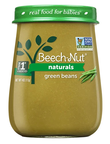 Beech-Nut Naturals Stage 1, Green Beans Baby Food, 4 oz Jar | Walmart (US)