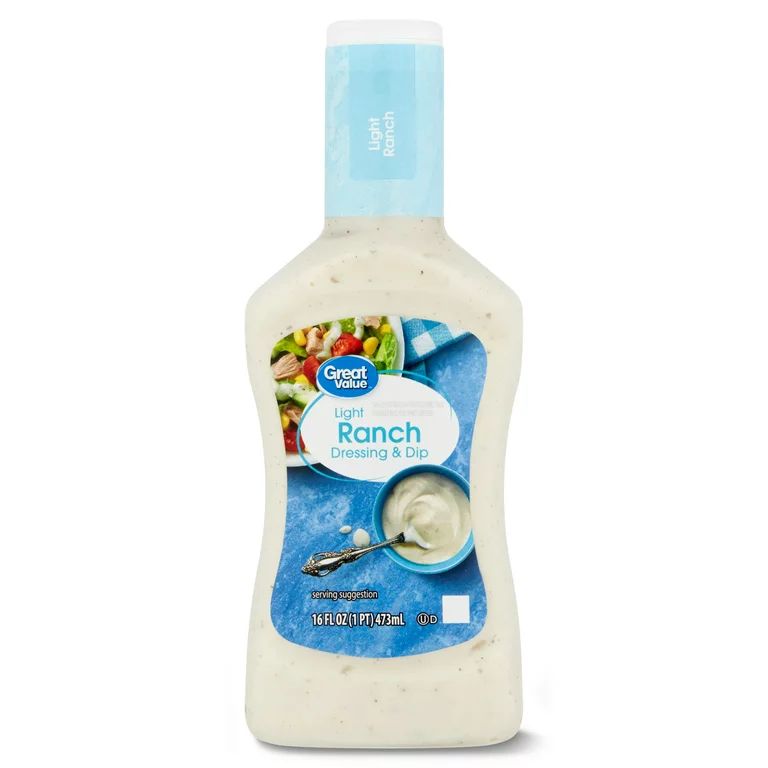 Great Value Light Ranch Dressing & Dip, 16 fl oz | Walmart (US)