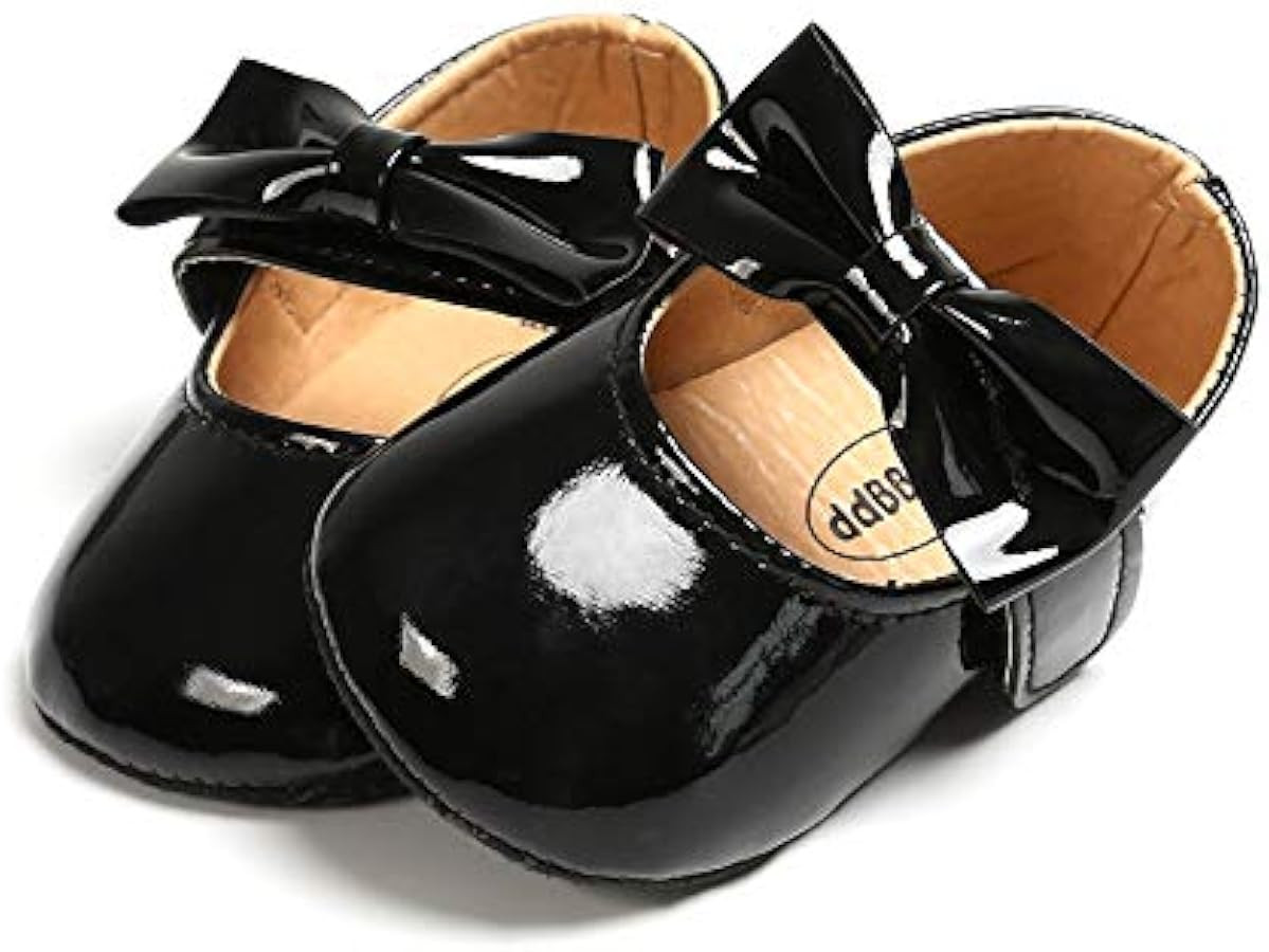 Ohwawadi Infant Baby Girl Shoes Baby Mary Jane Flats Princess Wedding Dress Shoes Crib Shoe for N... | Amazon (US)