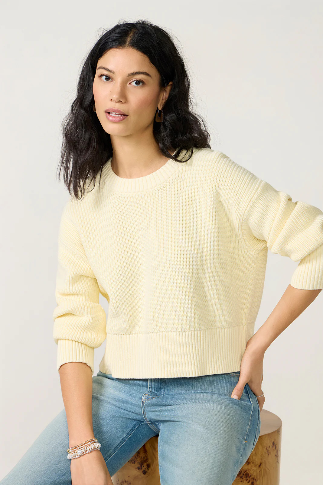 Audrey Crew Neck Sweater | Evereve