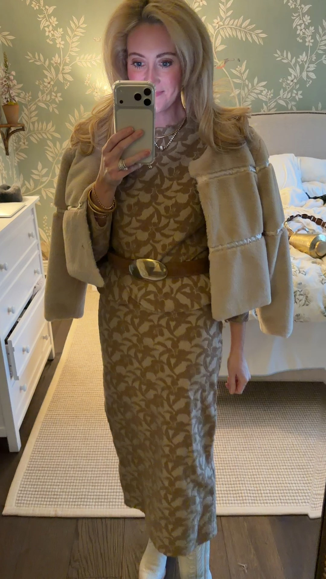 Western boots and fur coat! Set is Tuckernuck! 