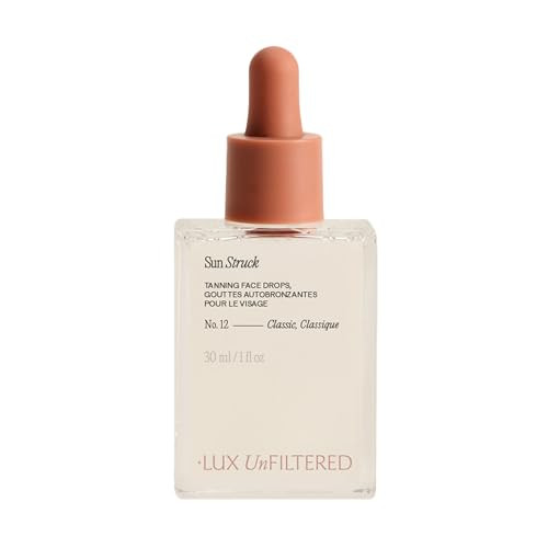 + Lux Unfiltered N°12 Sun Struck Bronzing Face Tanning Drops - Gradual Self Tanner - Natural Glow, Streak-Free, Fragrance Free - Hyaluronic Acid & Vitamin E - Vegan & Cruelty Free - Classic | Amazon (US)