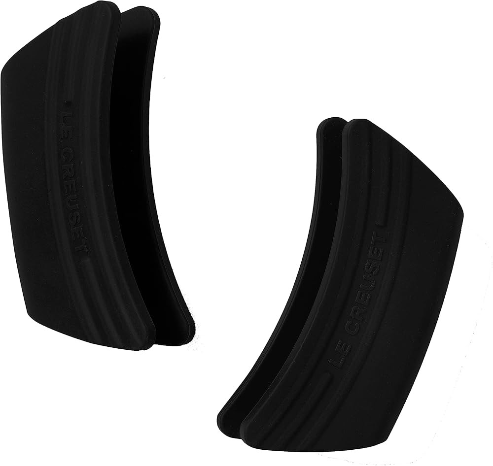 Le Creuset Silicone Set of 2 Handle Grips, 5" x 2 1/2" each, Black | Amazon (US)