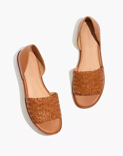 The Kinsley d'Orsay Flat in Woven Leather | Madewell