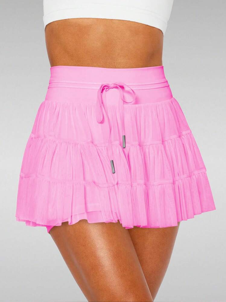 Leftear Women's Pleated Tennis Skirt High Waisted Ruffle Golf Skirts Sports Skater Athletic Running Skorts With Shorts Pockets Cute Clothes Summer | SHEIN