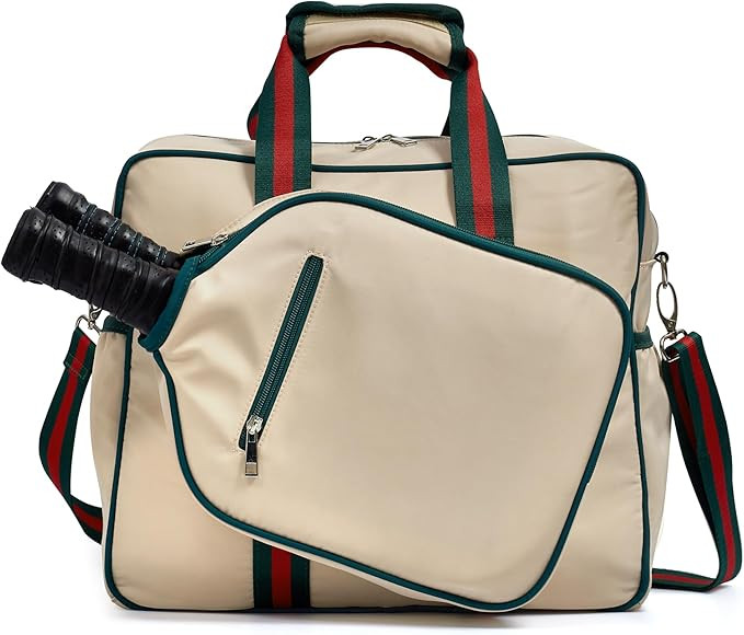 Retrora Pickleball Bags for Women, Pickleball Bag Tote with Front Pocket Fits 2 Paddles, Cute Pic... | Amazon (US)