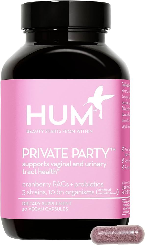HUM Private Party - Daily Vaginal Probiotic + Cranberry Supplement for Women's Urinary Tract Heal... | Amazon (US)