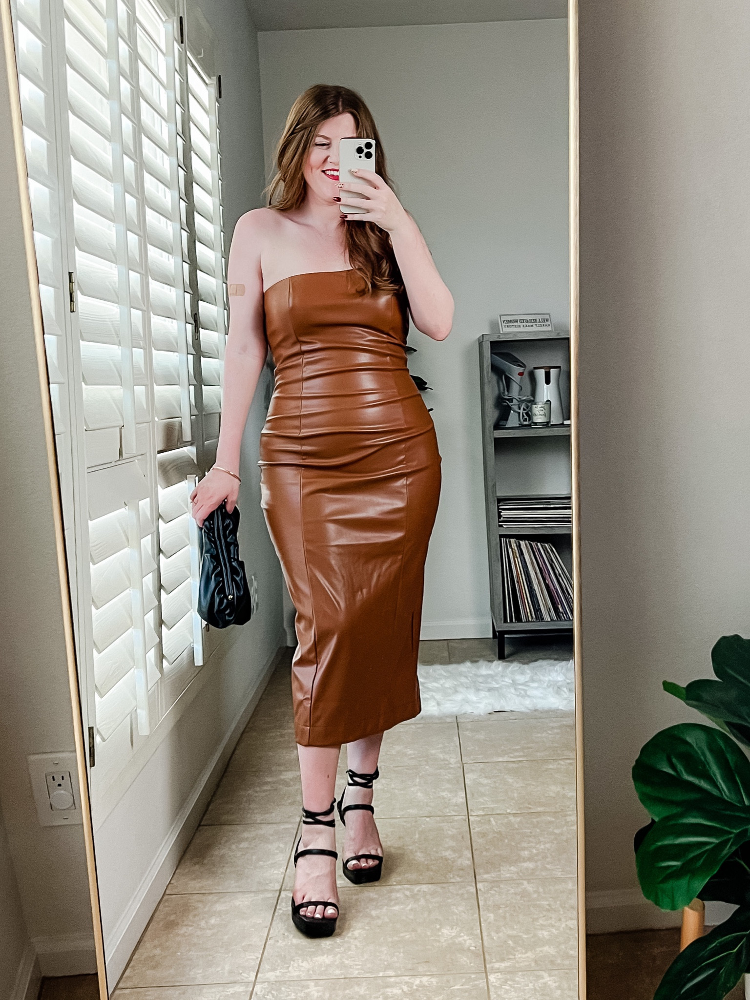 Faux leather dress from amazon wearing size large. Amazon dress. Fall dress. Fall outfit. 

#LTKstyletip #LTKSeasonal #LTKunder50