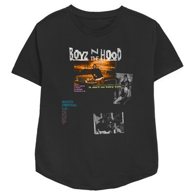 Women's Boyz n the Hood Distressed Crew Portraits T-Shirt - Black - Large | Target