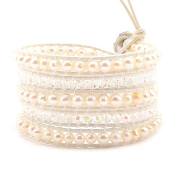 Freshwater Pearls and Crystals on White | Victoria Emerson