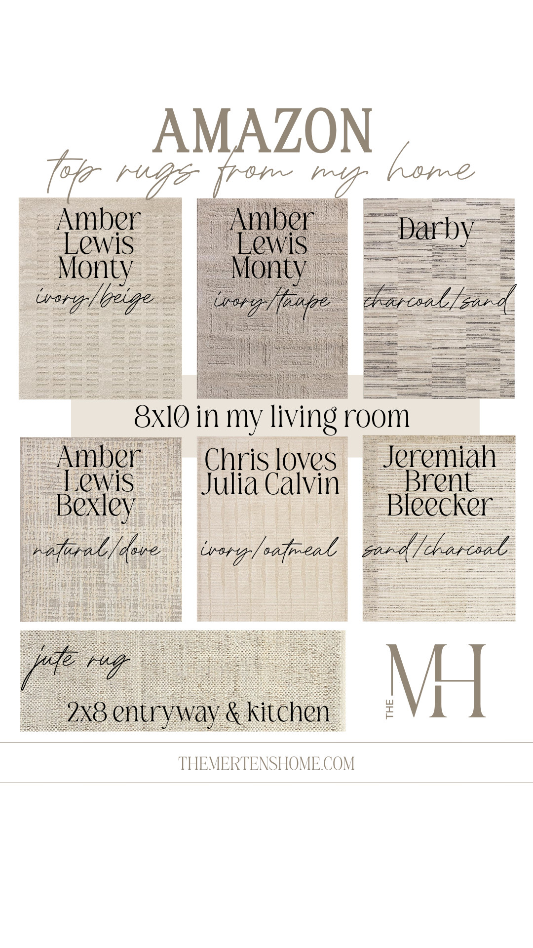 Amazon rugs in my home everyone loves 🤍 Neutral styles that work in so many spaces, with some offering a little more pattern and texture and others keeping things soft and subtle. 

 #LTKHome