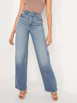 Extra High-Waisted Sky-Hi Wide-Leg Jeans for Women | Old Navy (US)
