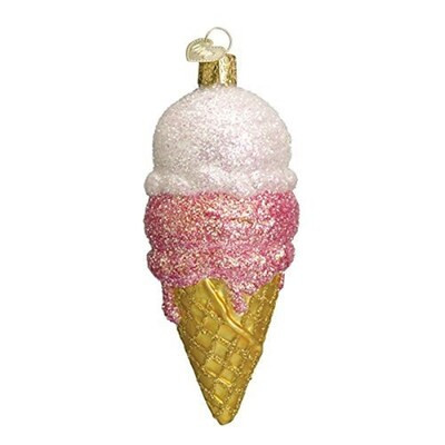 Old World Christmas  Blown Glass Ornament for Christmas Tree - Ice Cream Cone | Lowe's