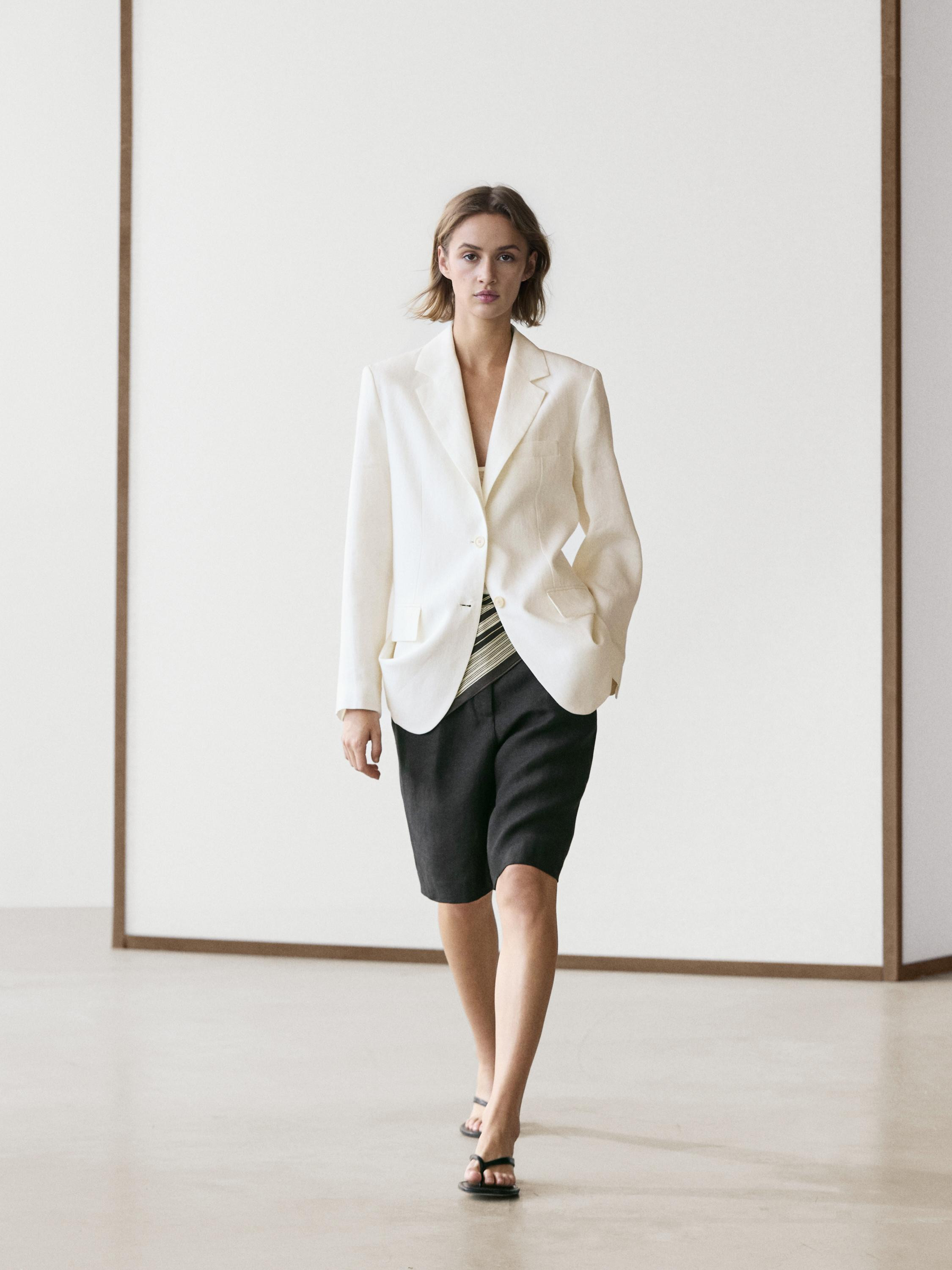 Lange Bermudashorts aus Leinen | Massimo Dutti DE