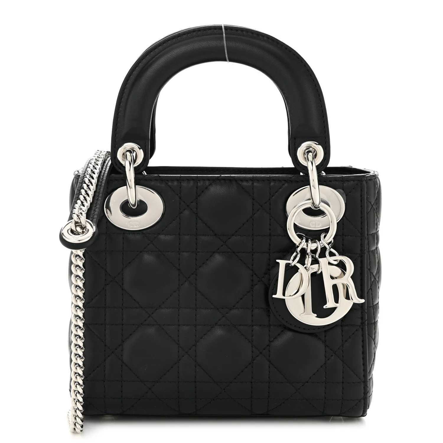 Christian Dior Lambskin Cannage Mini Lady Dior Black 1738877 | FASHIONPHILE (US)