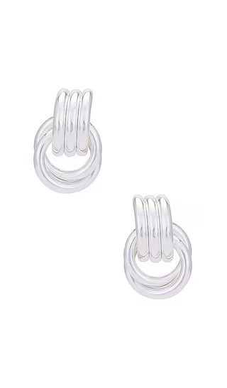 Heaven Mayhem Mini Knot Earrings in Metallic Silver. | Revolve Clothing (Global)