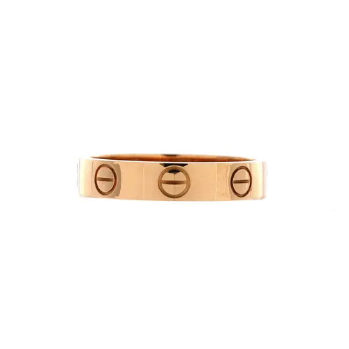 Pre-Owned Cartier Love Wedding Band Ring 18K Rose Gold in Metallic Gold at Nordstrom | Nordstrom