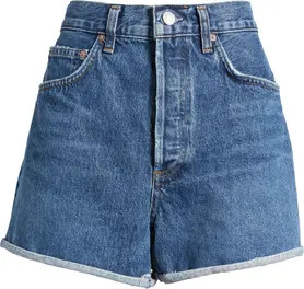 Dee High Waist Roll Cuff Denim Shorts | Nordstrom