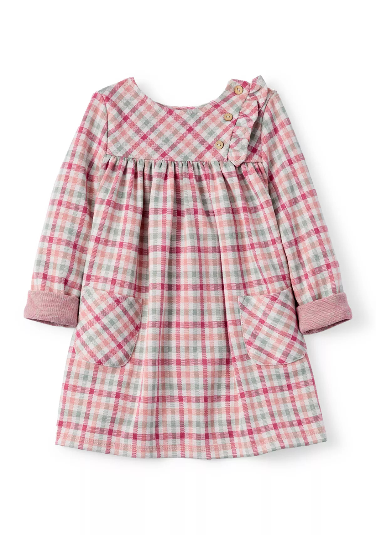 Toddler Girls Long Sleeve Plaid Dress | Belk