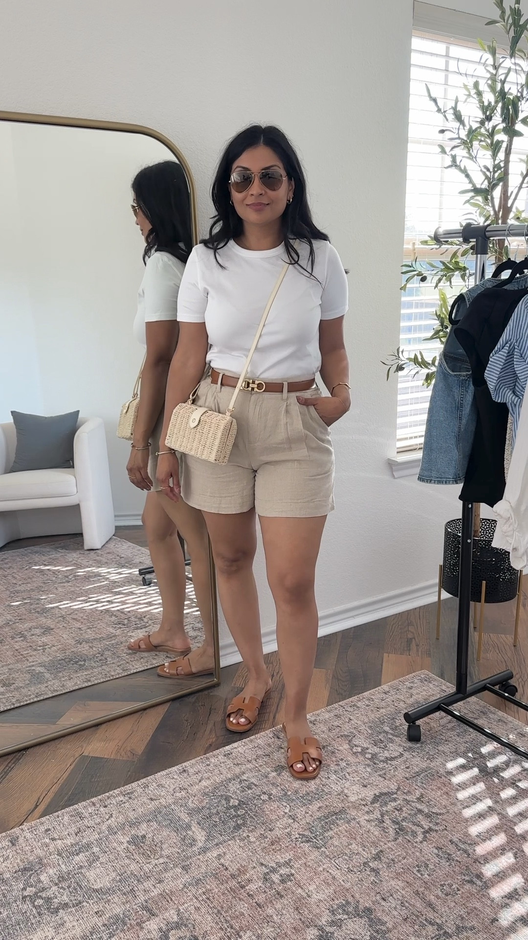 Wearing my normal size in the t-shirt, it’s not see through; tts for the shorts as well