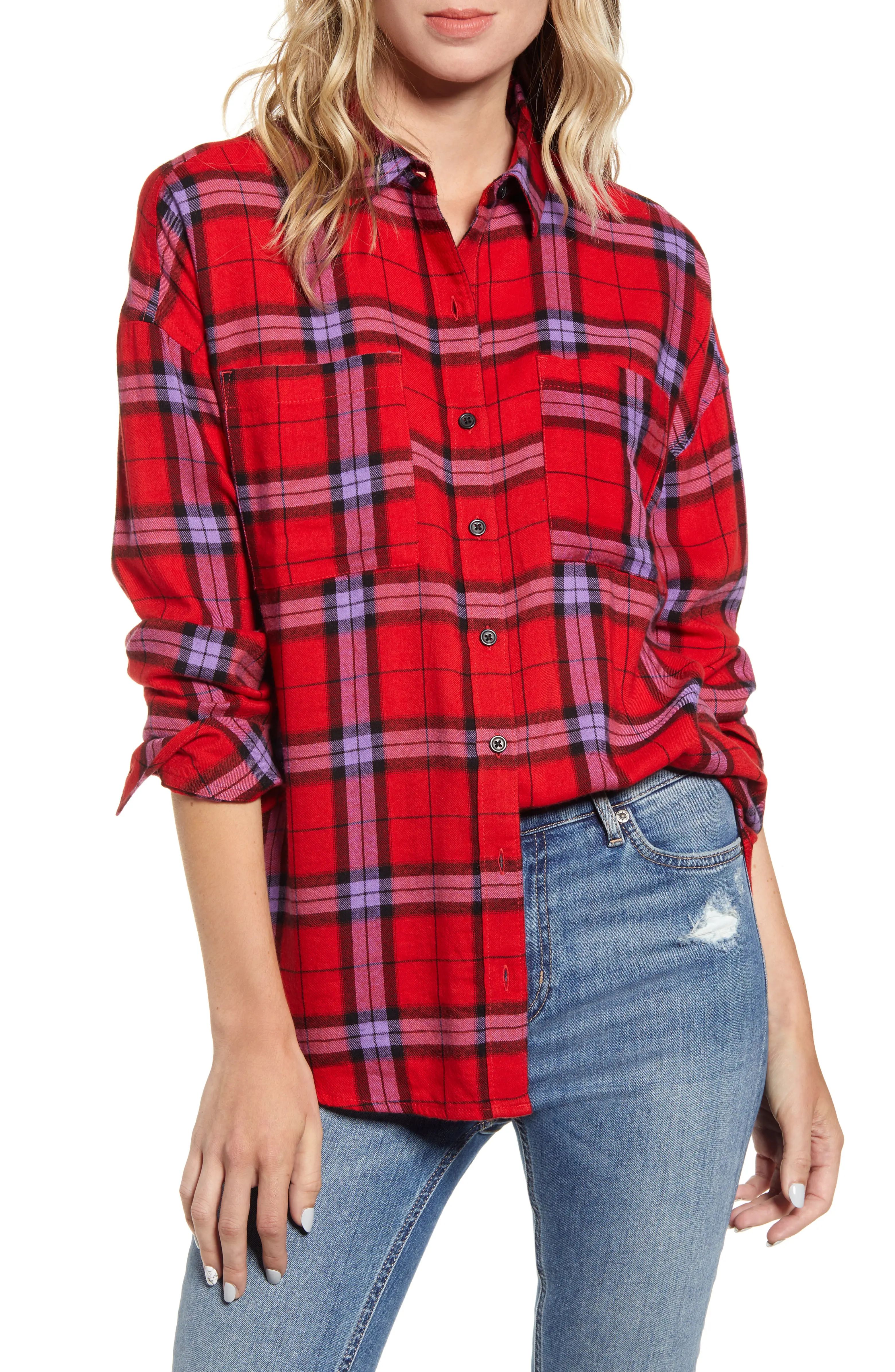 Plaid Boyfriend Shirt | Nordstrom