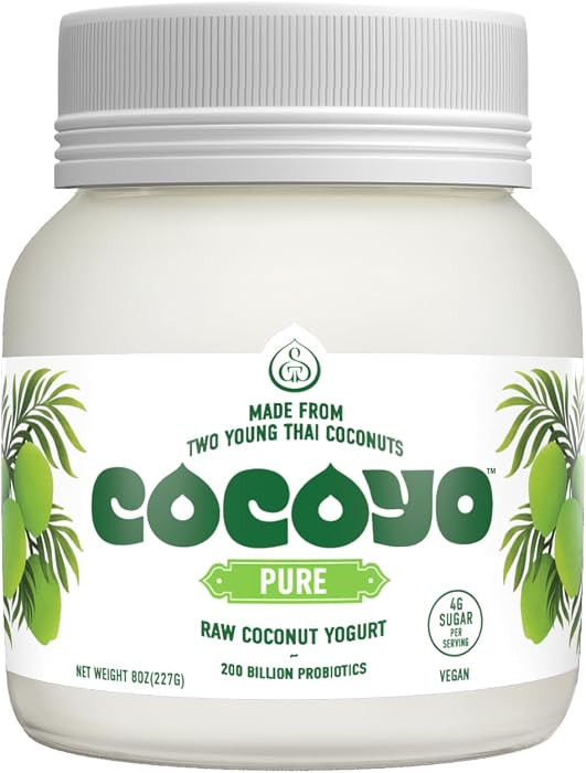 COCOYO Living Coconut Yogurt - 8 oz - Probiotic Yogurt for Gut Health - Plant-based, Vegan | Amazon (US)
