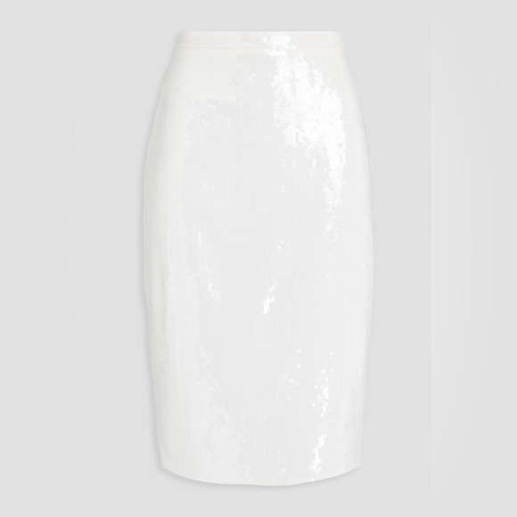 Theory sequin white pencil skirt size 4 | Poshmark