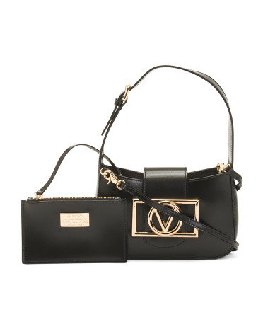 Made In Italy Leather Kai Super V Shoulder Bag | TJ Maxx