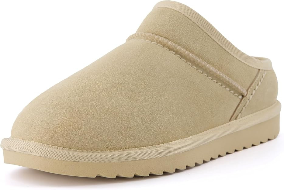 CUSHIONAIRE Women's Hilo Faux Shearling Genuine Suede cozy mule slippers +Memory Foam | Amazon (US)