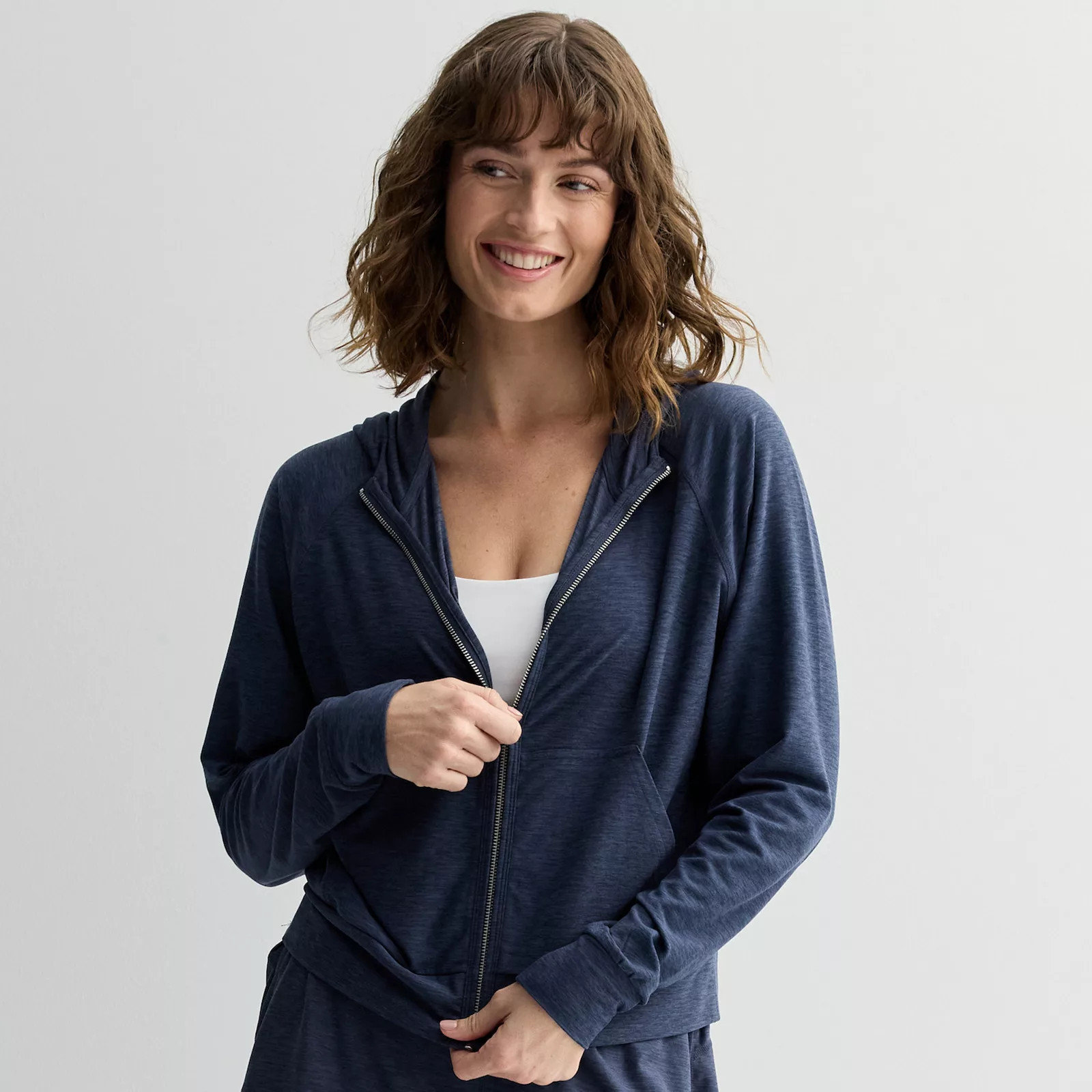 Women's FLX Wander Full Zip Hoodie, Size: XS, Blue | Kohl's