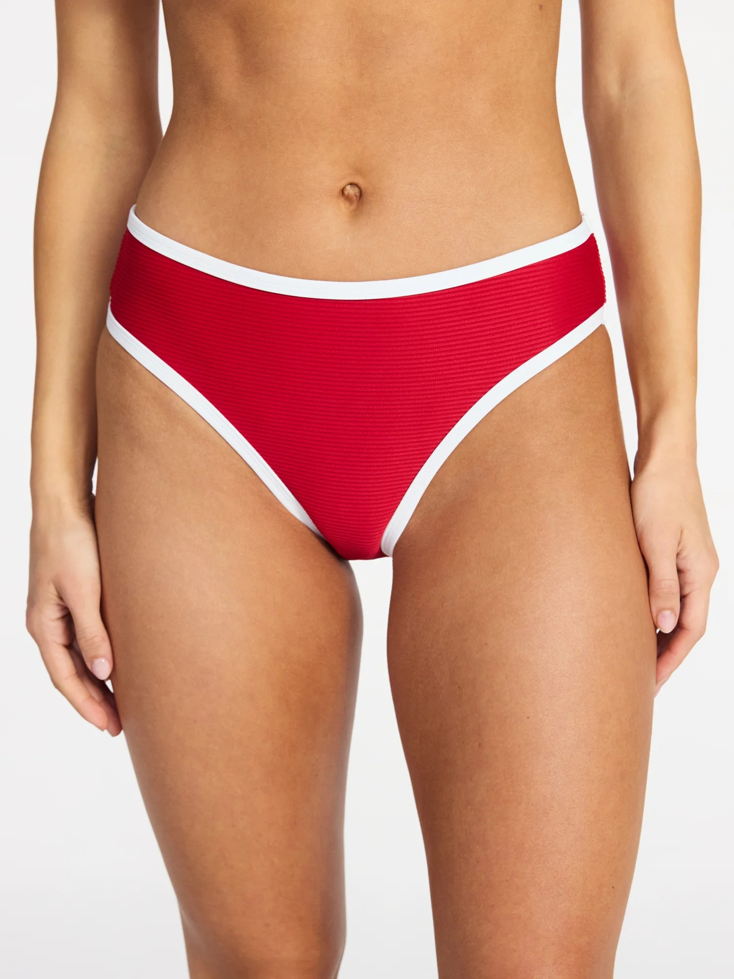 Time and Tru Women's and Women's Plus Size Go Time Mid Rise Bikini Bottoms, Sizes XS-3X | Walmart (US)