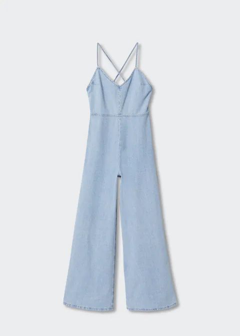 Denim cotton jumpsuit -  Women | Mango USA | MANGO (US)