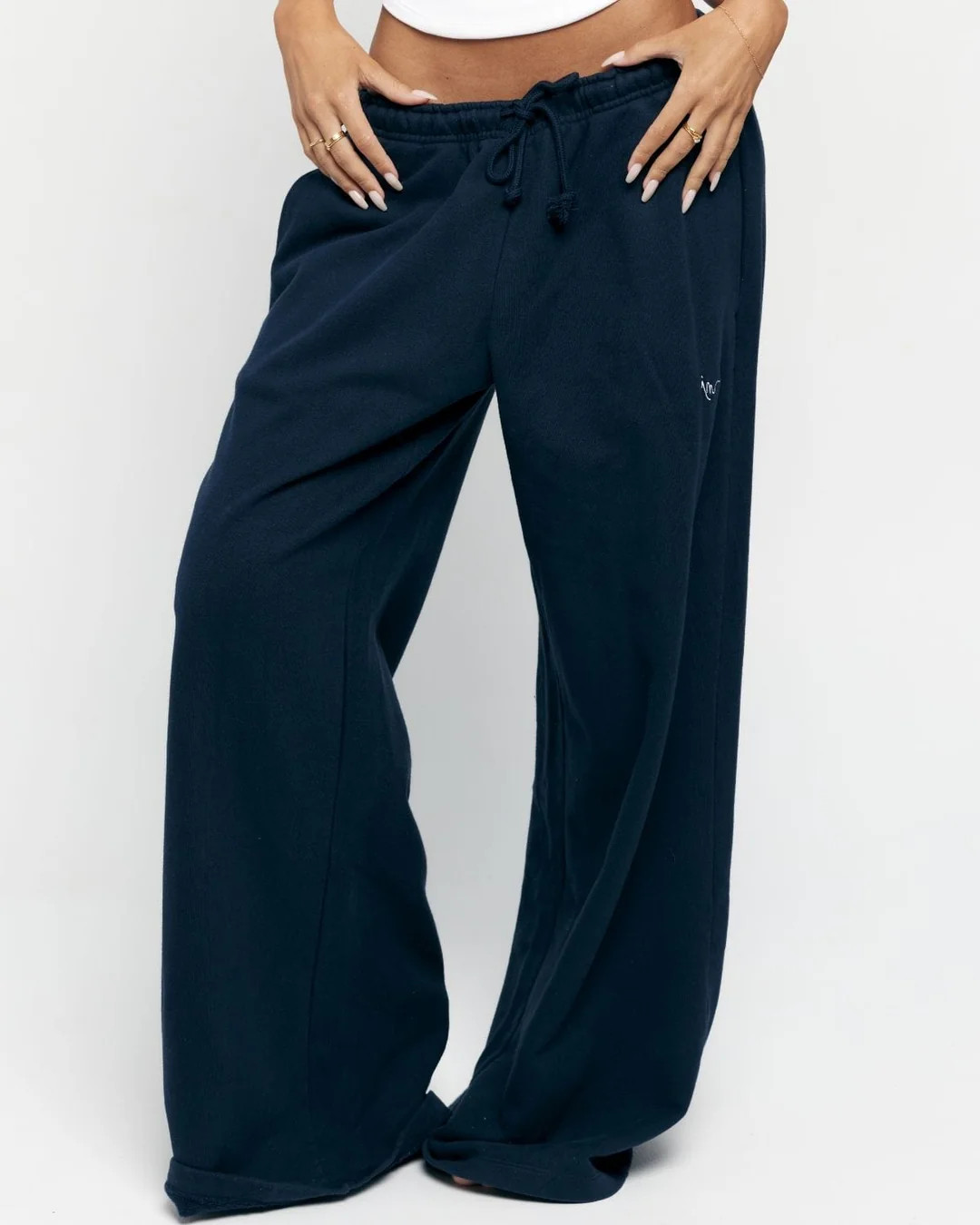 Wide Leg Sweatpants | Deep Navy | Crop Shop Boutique US