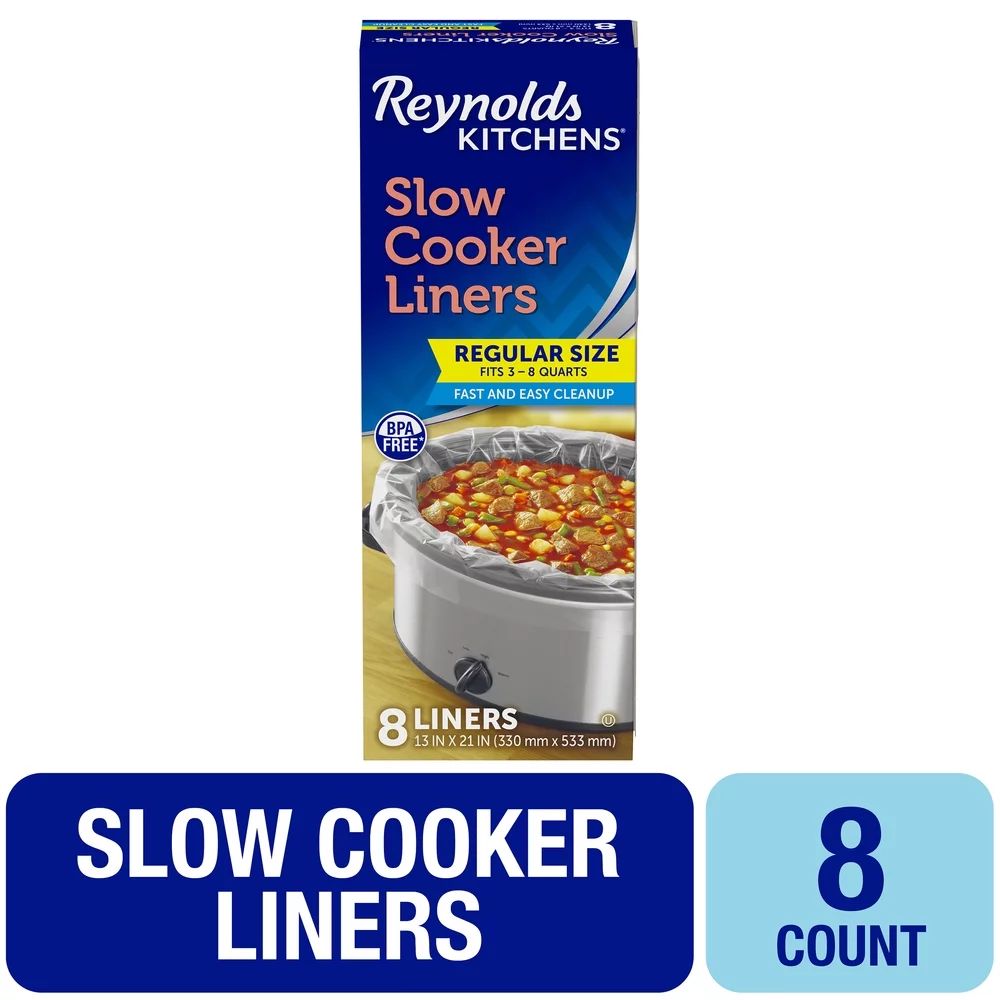 Reynolds Kitchens Slow Cooker Liners, Regular (Fits 3-8 Quarts), 8 Count | Walmart (US)
