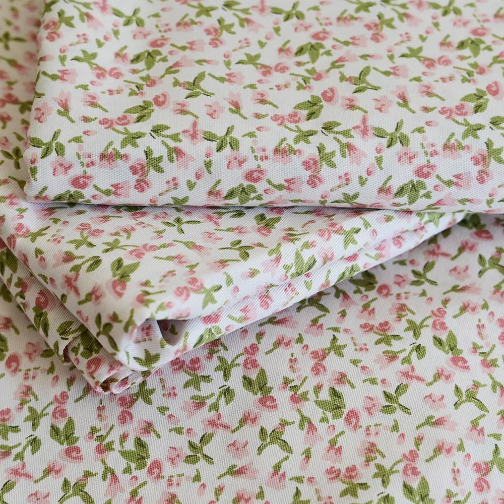 Cotton Fabric by The Yard for Sewing DIY Crafting Fashion Design Printed Floral Washable Cloth Bu... | Amazon (US)