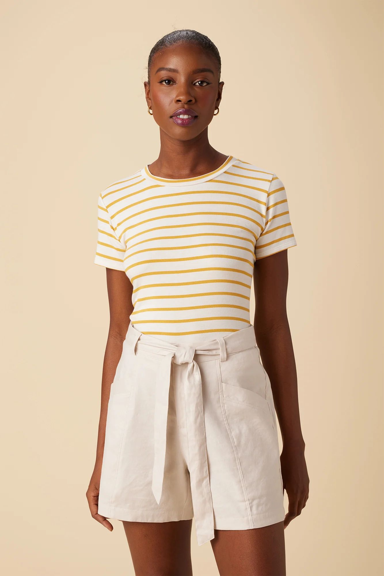 Berkeley Dream Knit Tee - Basque Stripe | Amour Vert