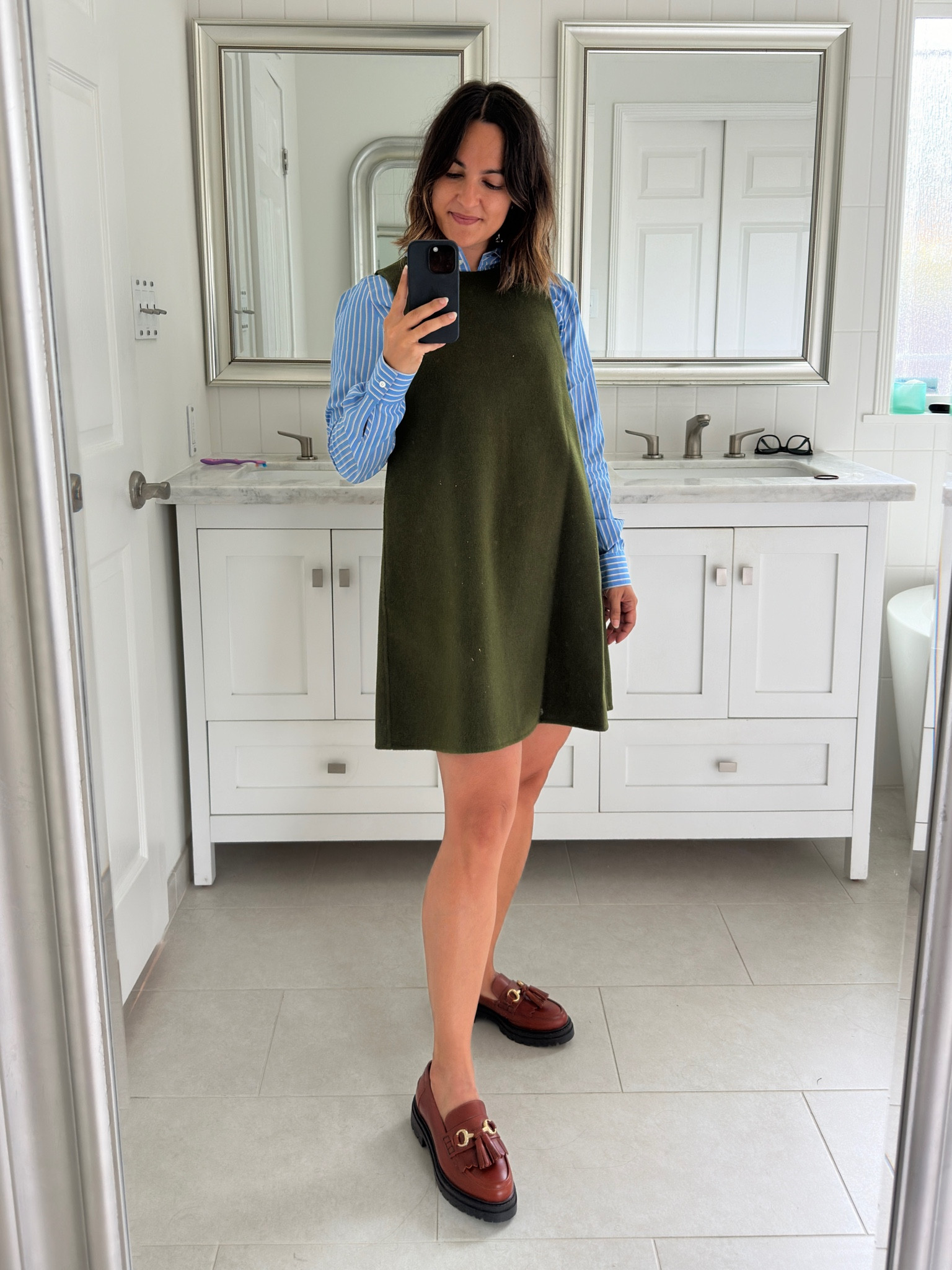 sezane nicia dress green charmedbycamille on LTK