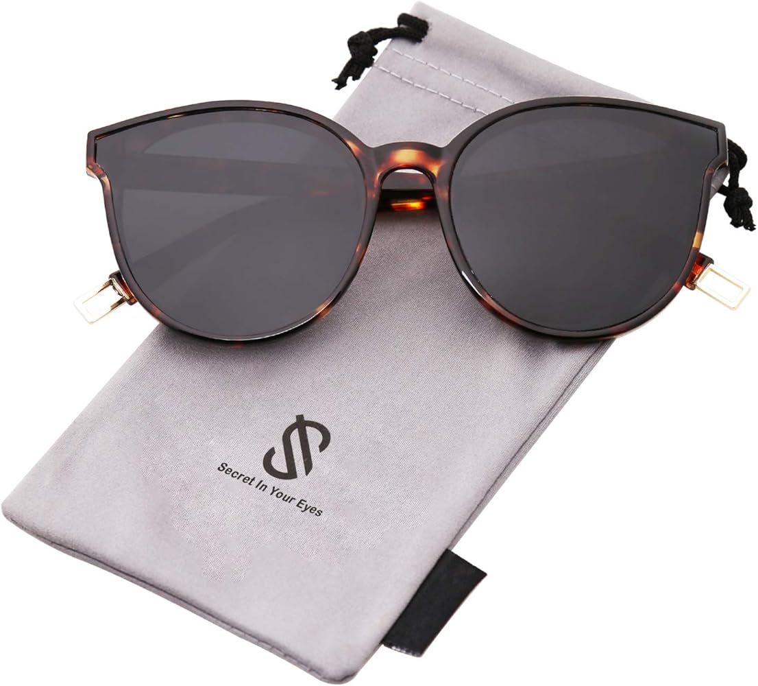 Fashion Round Sunglasses for Women Oversized Vintage Shades Flat Lenses SJ2057 | Amazon (CA)