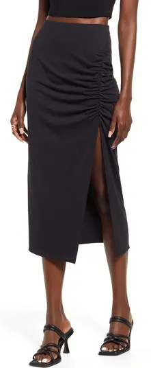 Ruched Knit Midi Skirt | Nordstrom