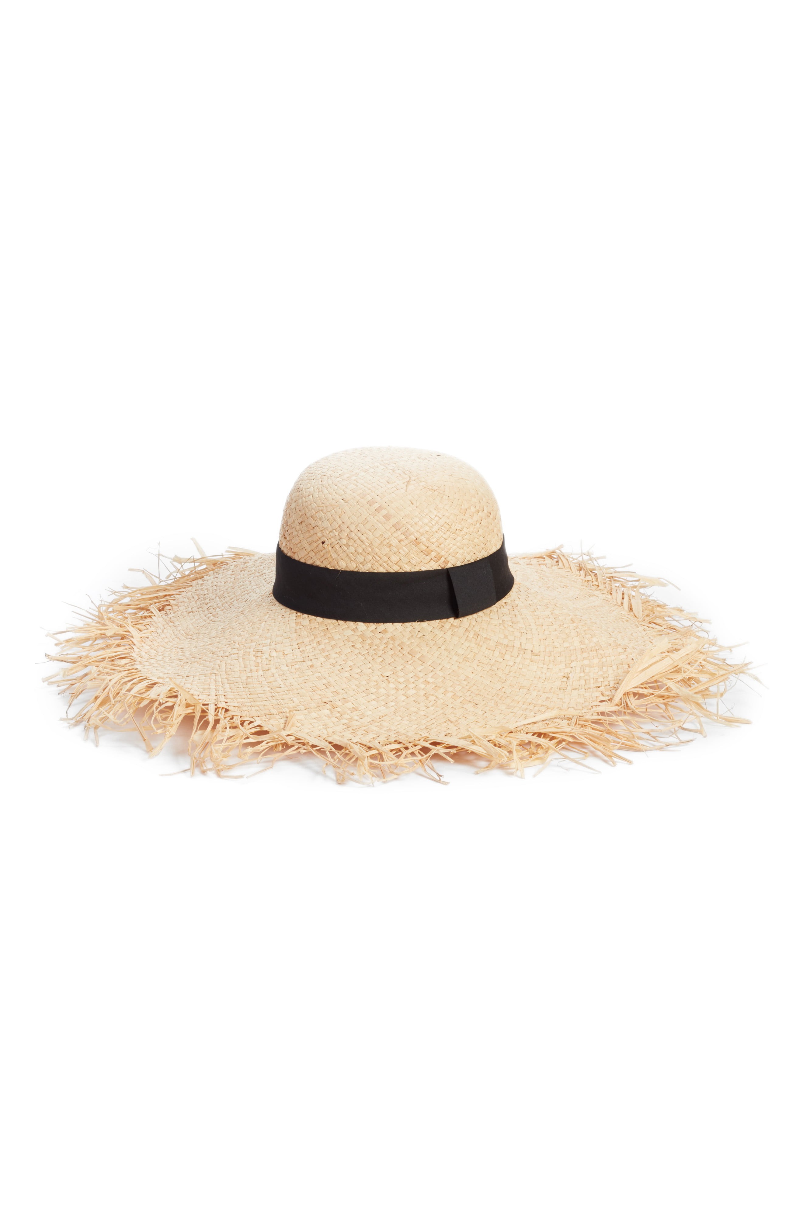 Raw Edge Floppy Straw Hat | Nordstrom
