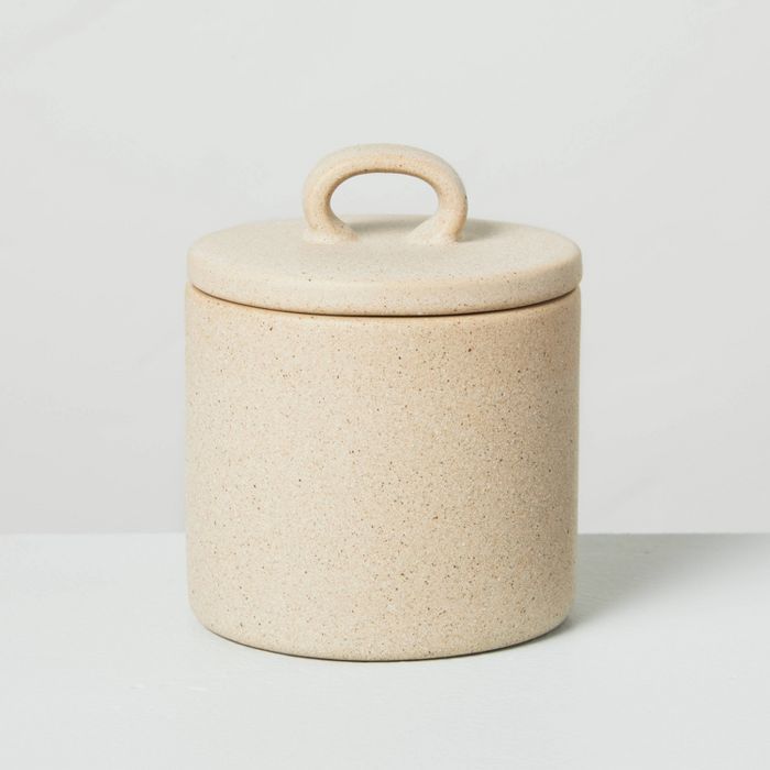 Textured Ceramic Bath Canister Natural - Hearth & Hand™ with Magnolia | Target