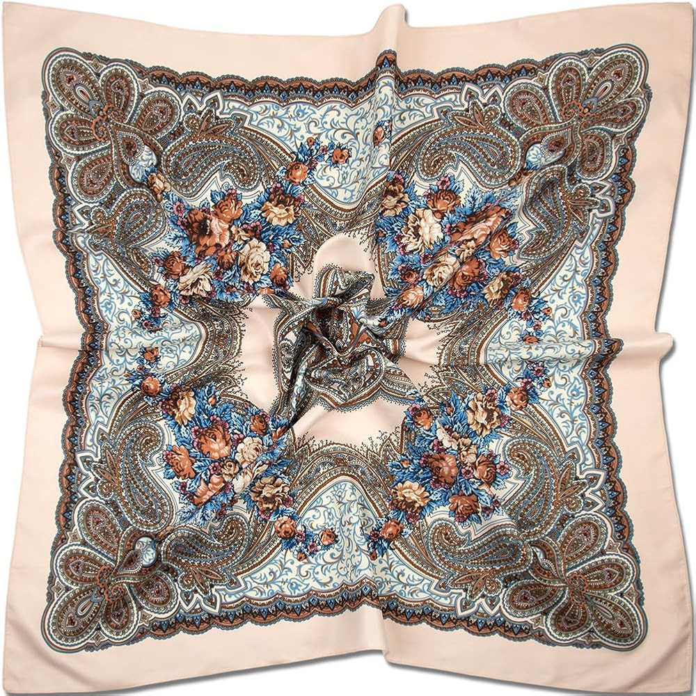 corciova XL 40x40 Satin Square – Oversized Silk-Feel Fashion Scarf for Women, Hair Wrap, Headba... | Amazon (US)