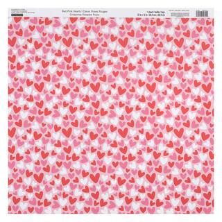 Red, Pink & White Hearts Scrapbook Paper by Recollections®, 12" x 12" | Michaels | Michaels Stores
