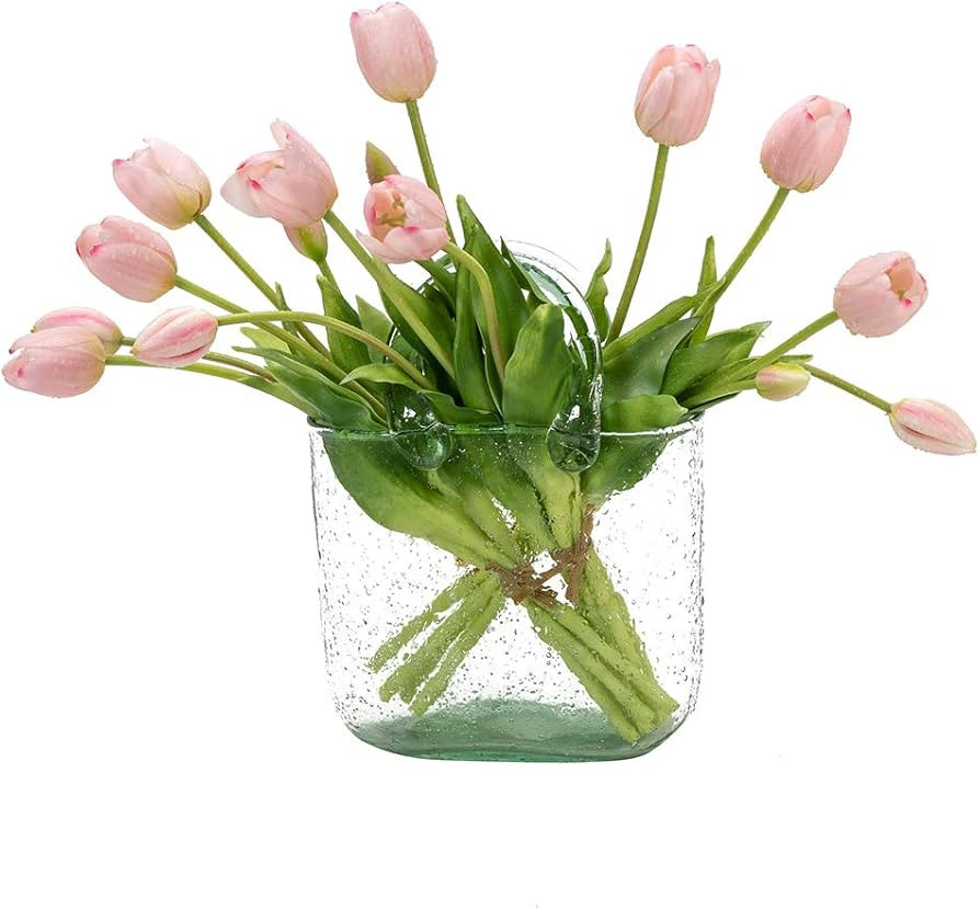 DUYONE 15pcs Artificial Tulips Flowers,Latex Bouquet, Fake Tulips for Office Wedding Party Home K... | Amazon (US)
