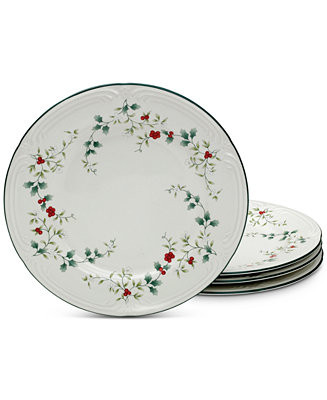 Winterberry Dinner Plates, Set of 4 - Macy's | Macy's